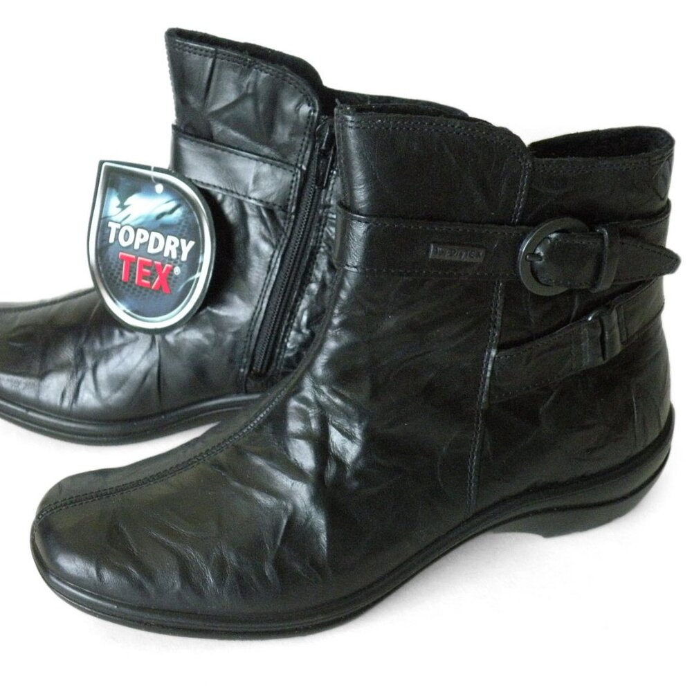 Romika Cassie 36 TopDry Tex Winter Leather Boot in Tropic Black 39 EU 8.5 US NIB